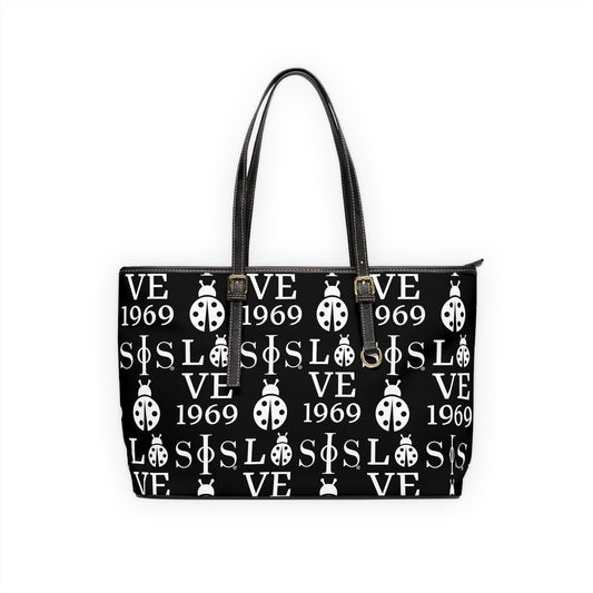 Swing Phi Swing Patterned PU Leather Shoulder Bag Black