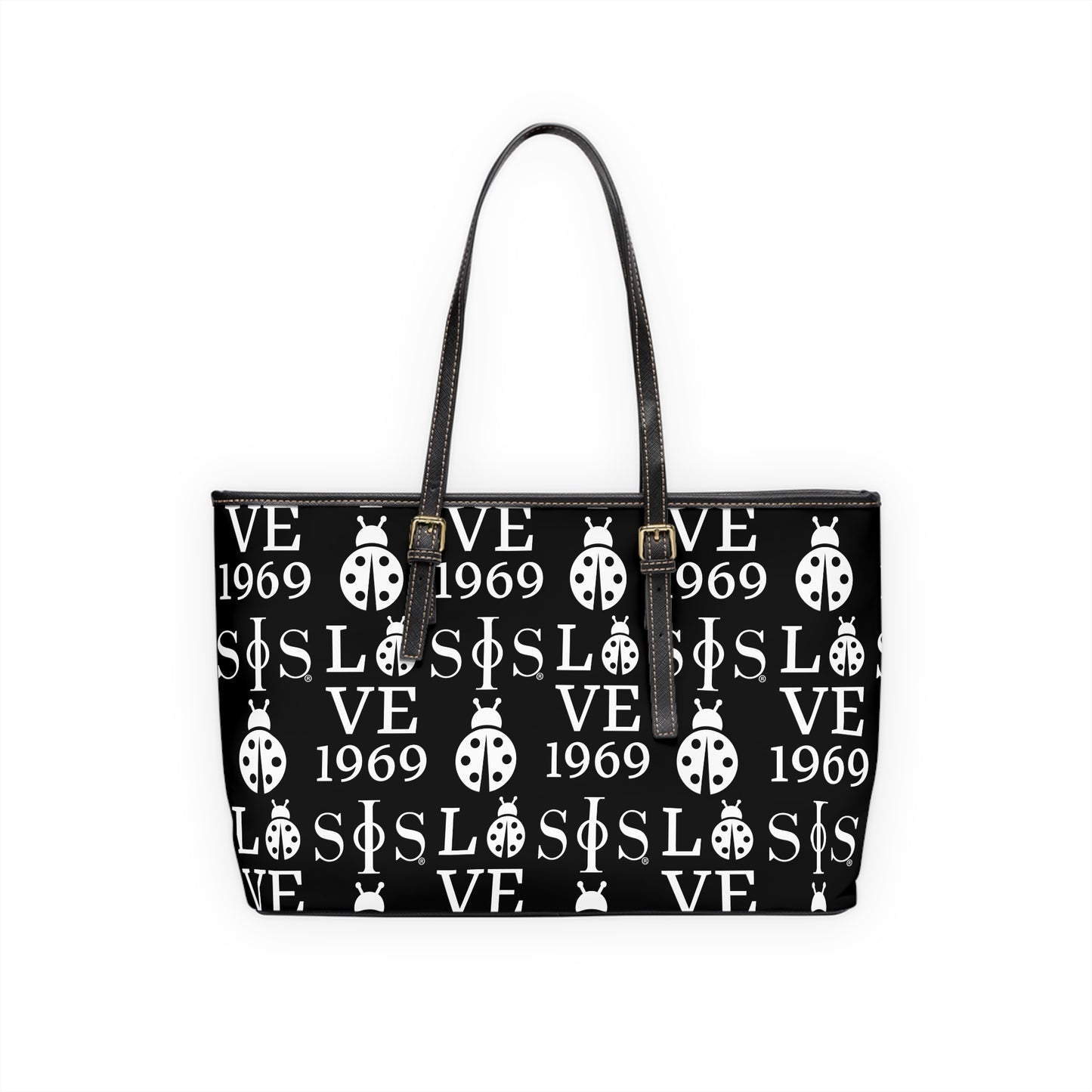 Swing Phi Swing Patterned PU Leather Shoulder Bag Black