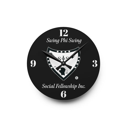 Swing Phi Swing Shield Acrylic Wall Clock