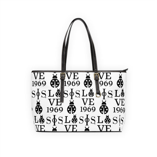 Swing Phi Swing Patterned PU Leather Shoulder Bag White