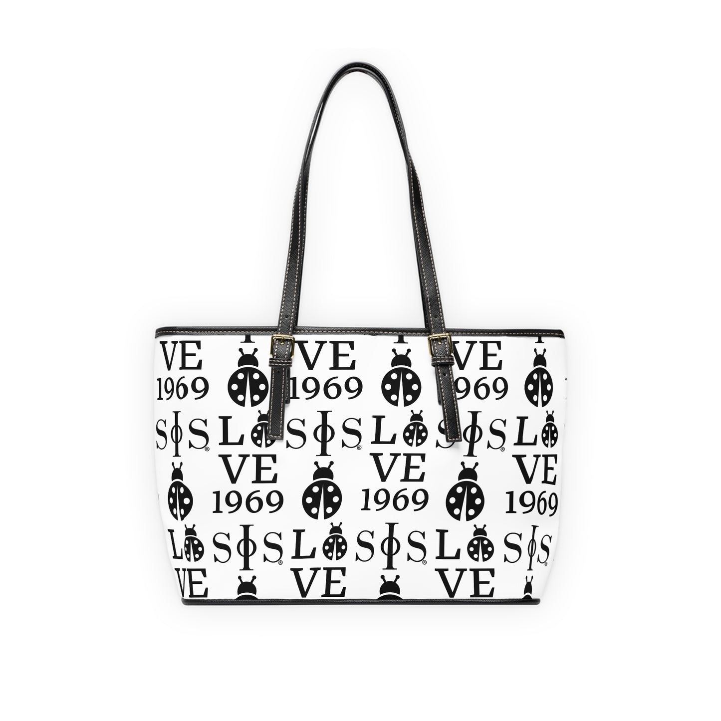 Swing Phi Swing Patterned PU Leather Shoulder Bag White