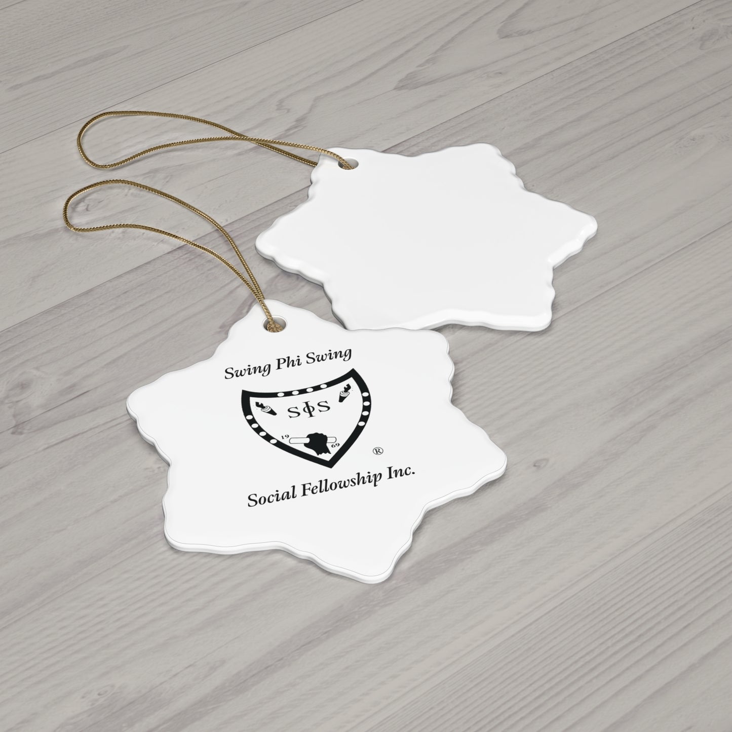 Swing Phi Swing Ceramic Ornament, 3 Shapes