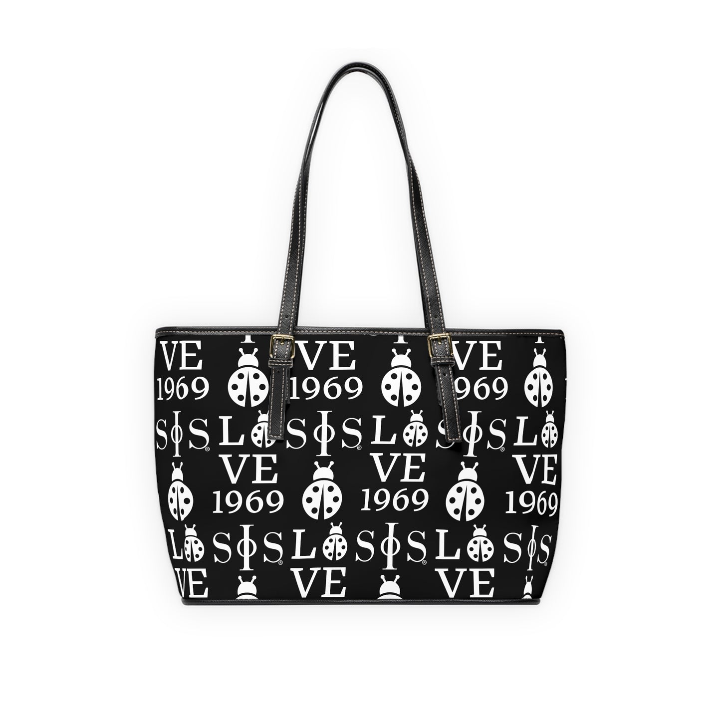 Swing Phi Swing Patterned PU Leather Shoulder Bag Black