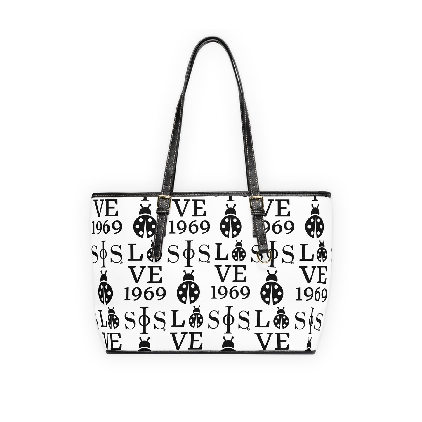 Swing Phi Swing Patterned PU Leather Shoulder Bag White