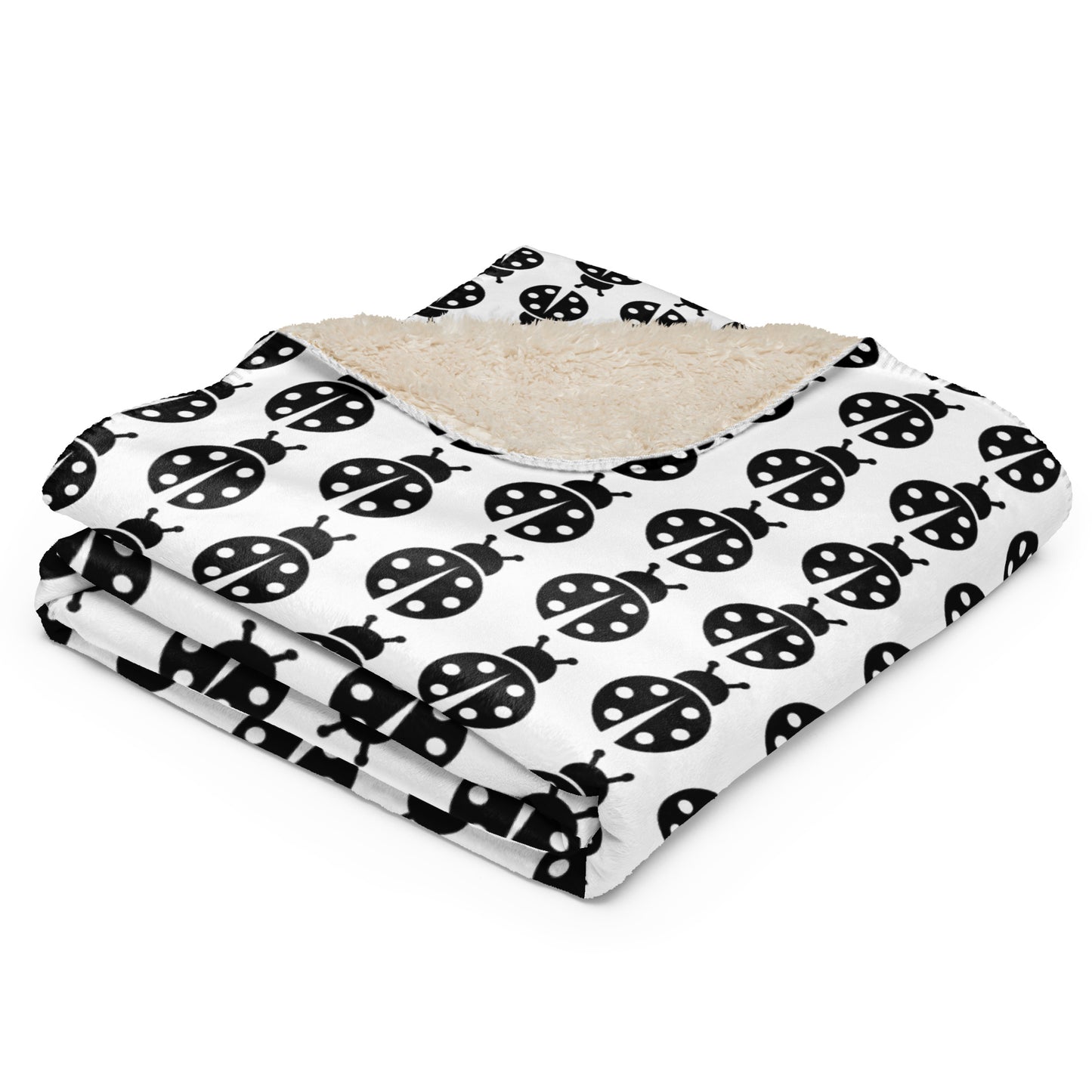 Ladybug Sherpa blanket