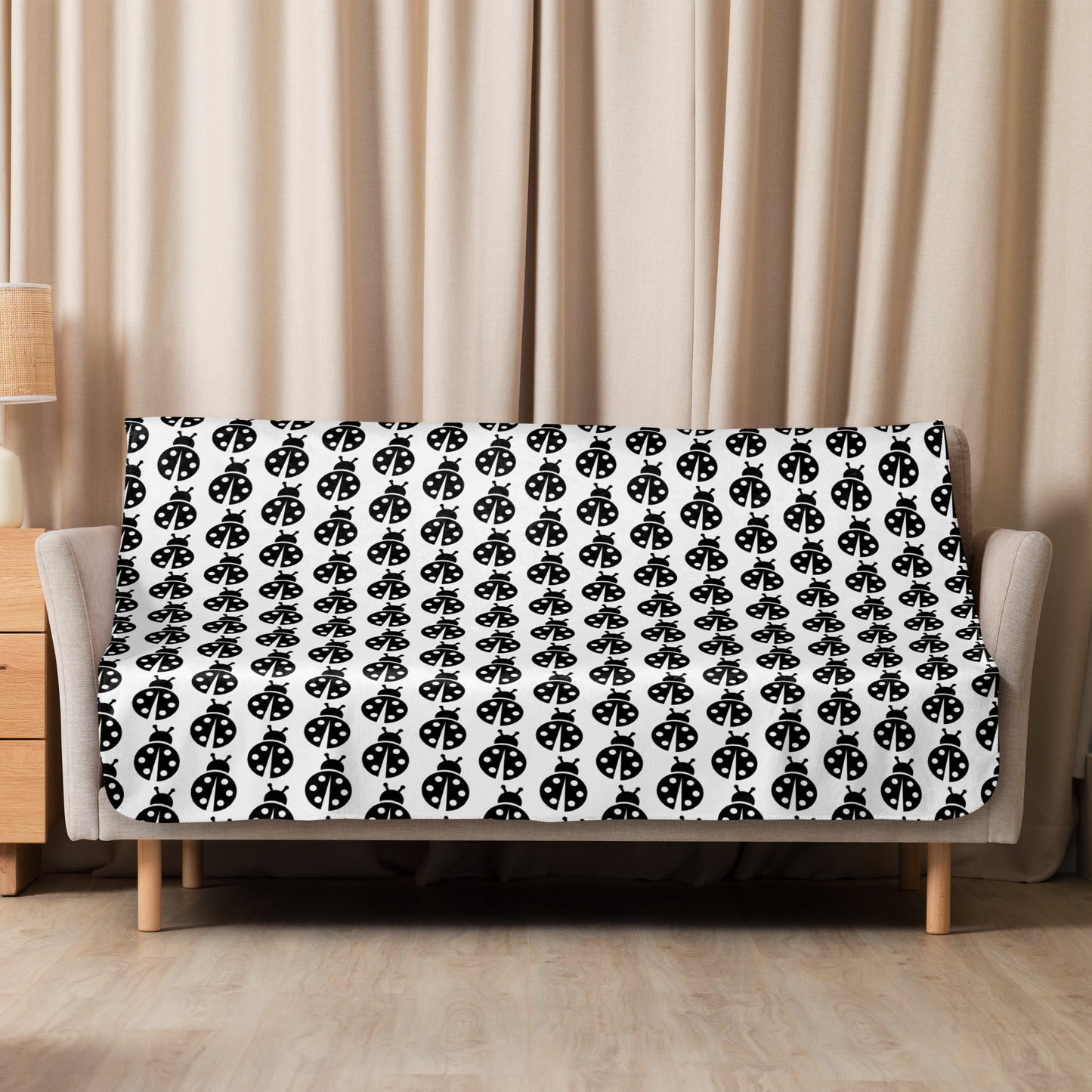 Ladybug Sherpa blanket