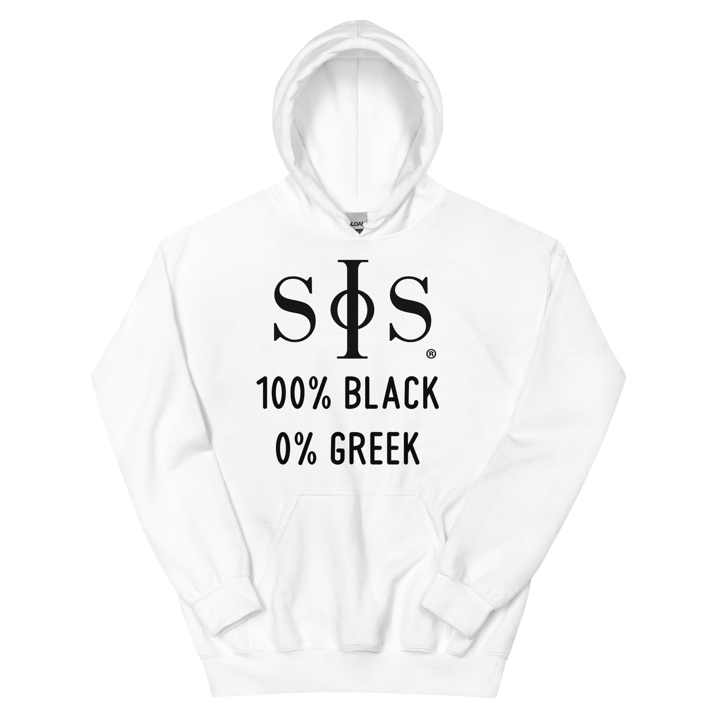 100% Black Unisex Hoodie