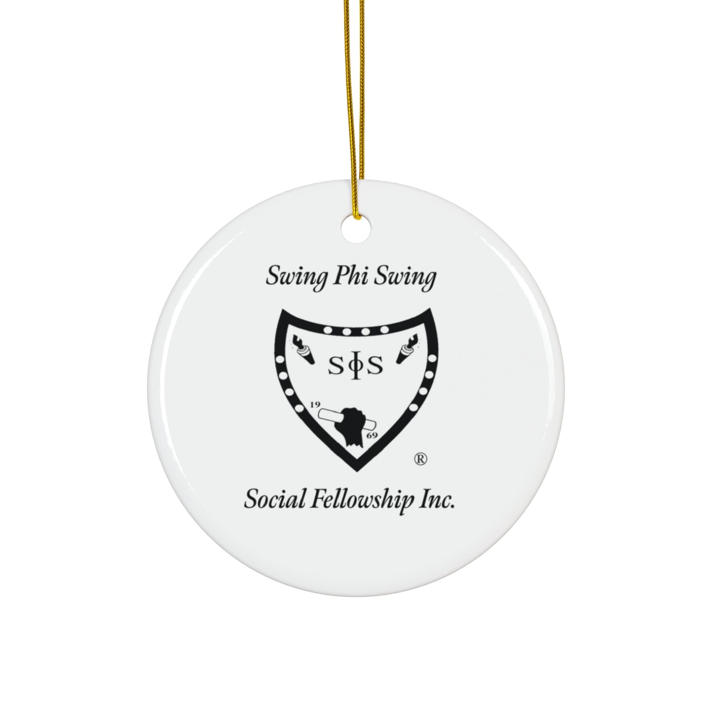 Swing Phi Swing Ceramic Ornament, 3 Shapes