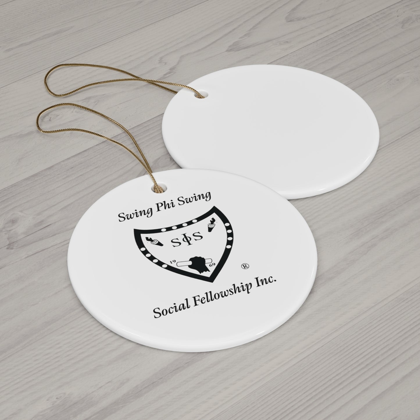 Swing Phi Swing Ceramic Ornament, 3 Shapes