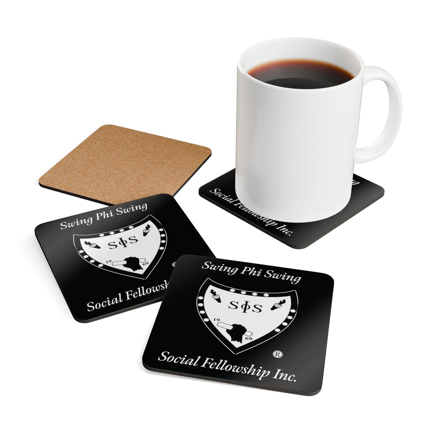Swing Phi Swing Corkwood Coaster Set