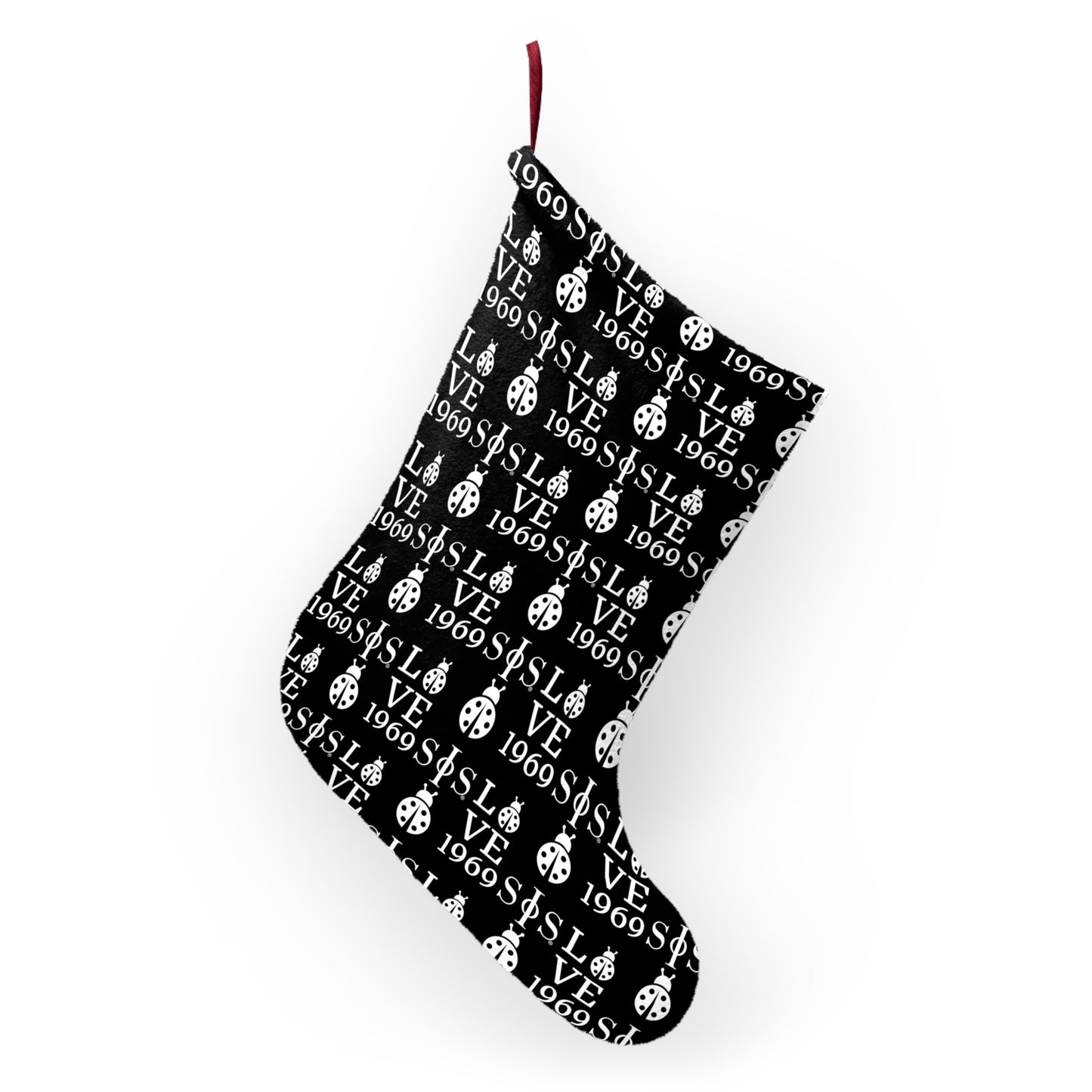 Black Swing Phi Swing patterned Christmas Stocking