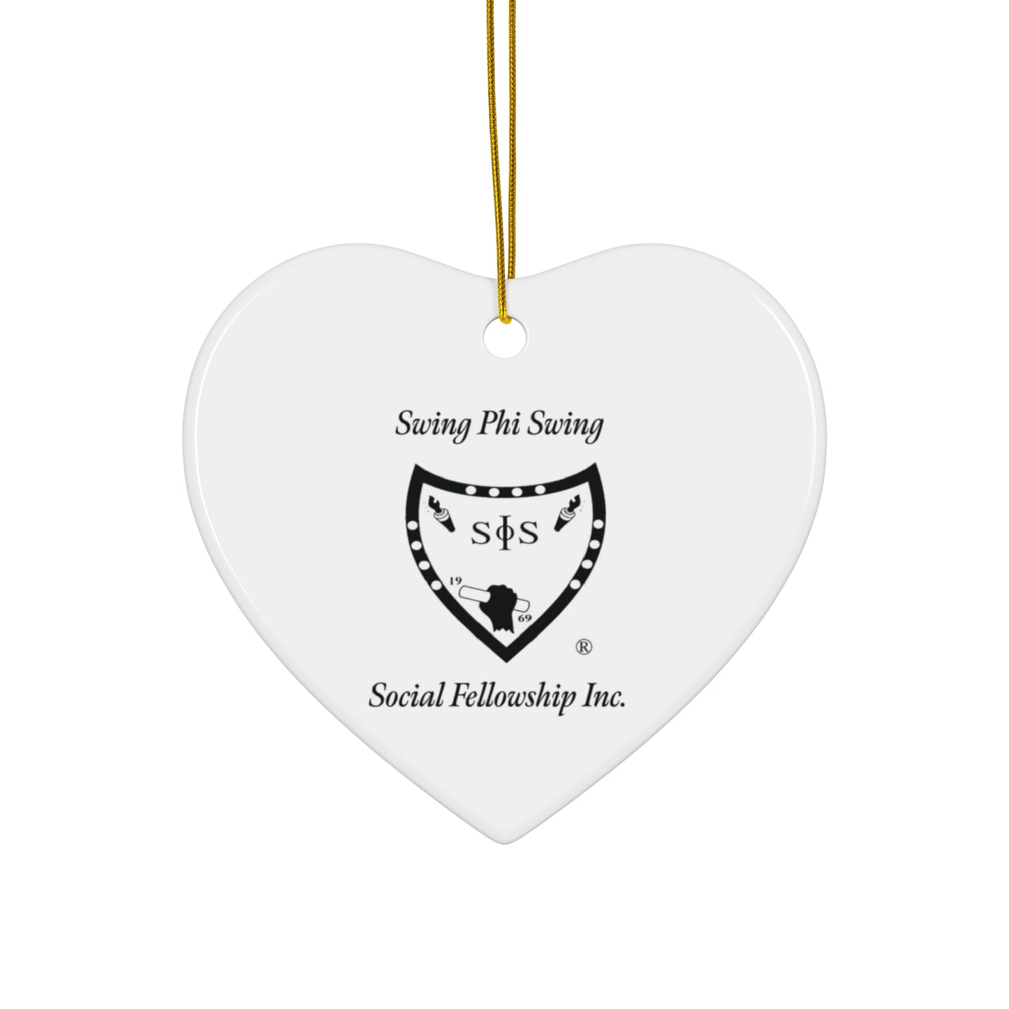 Swing Phi Swing Ceramic Ornament, 3 Shapes