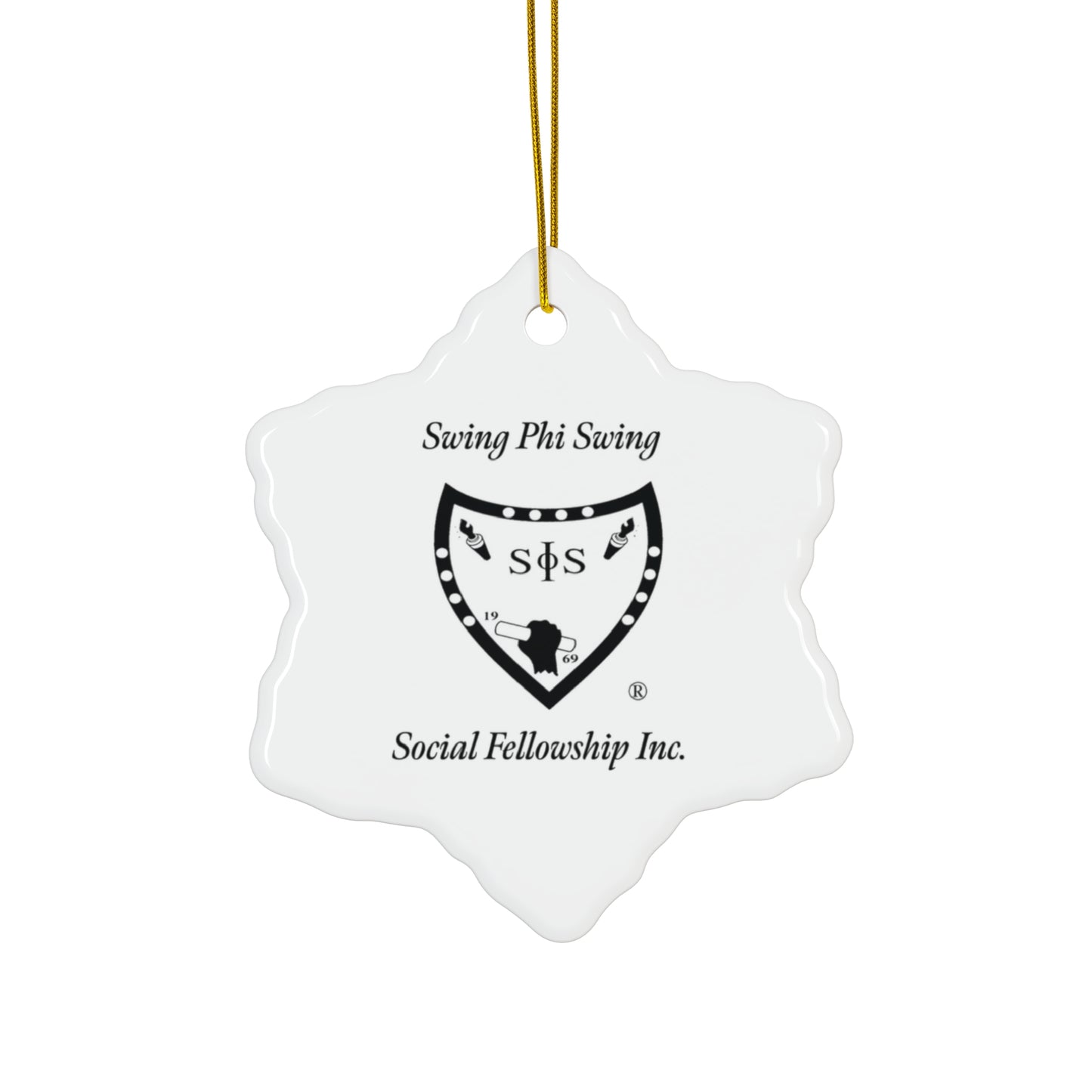 Swing Phi Swing Ceramic Ornament, 3 Shapes