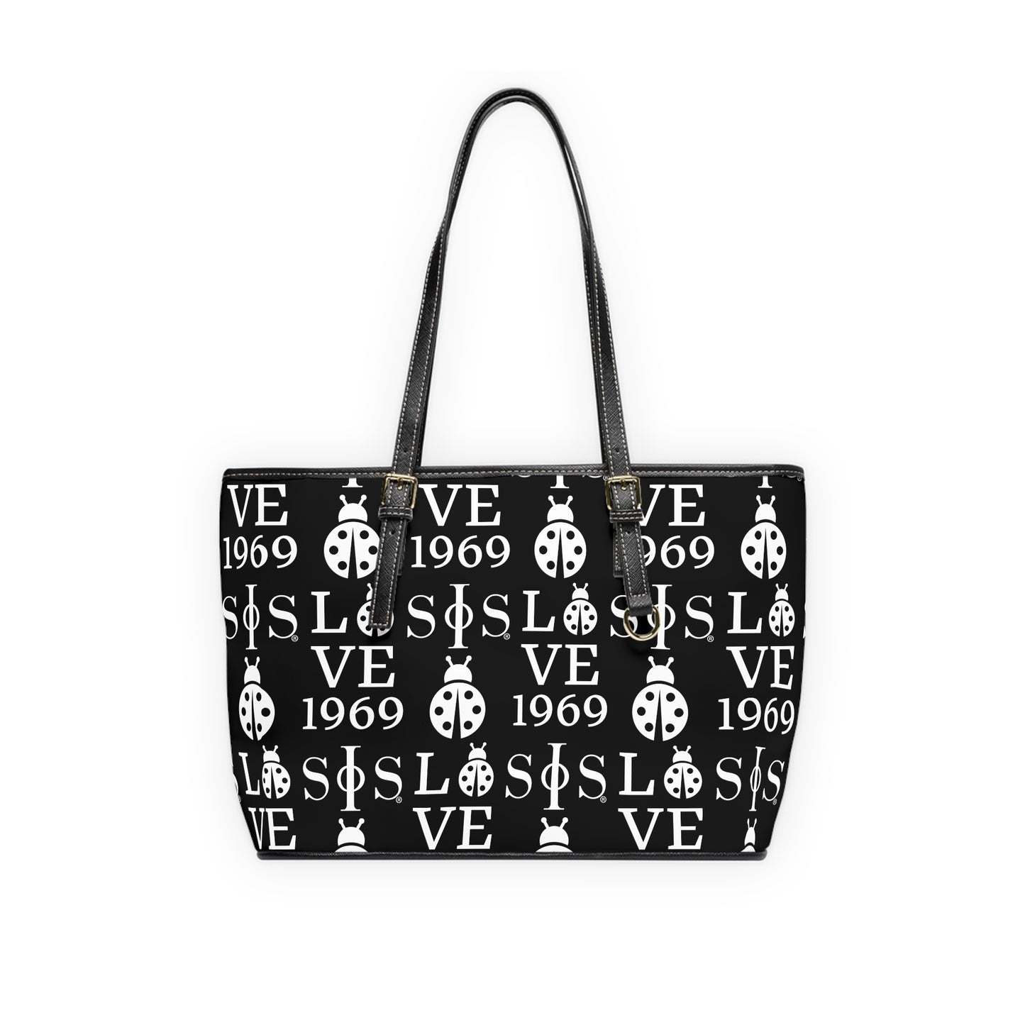 Swing Phi Swing Patterned PU Leather Shoulder Bag Black