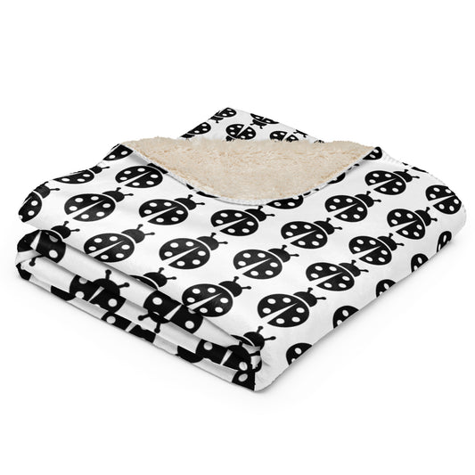 Ladybug Sherpa blanket